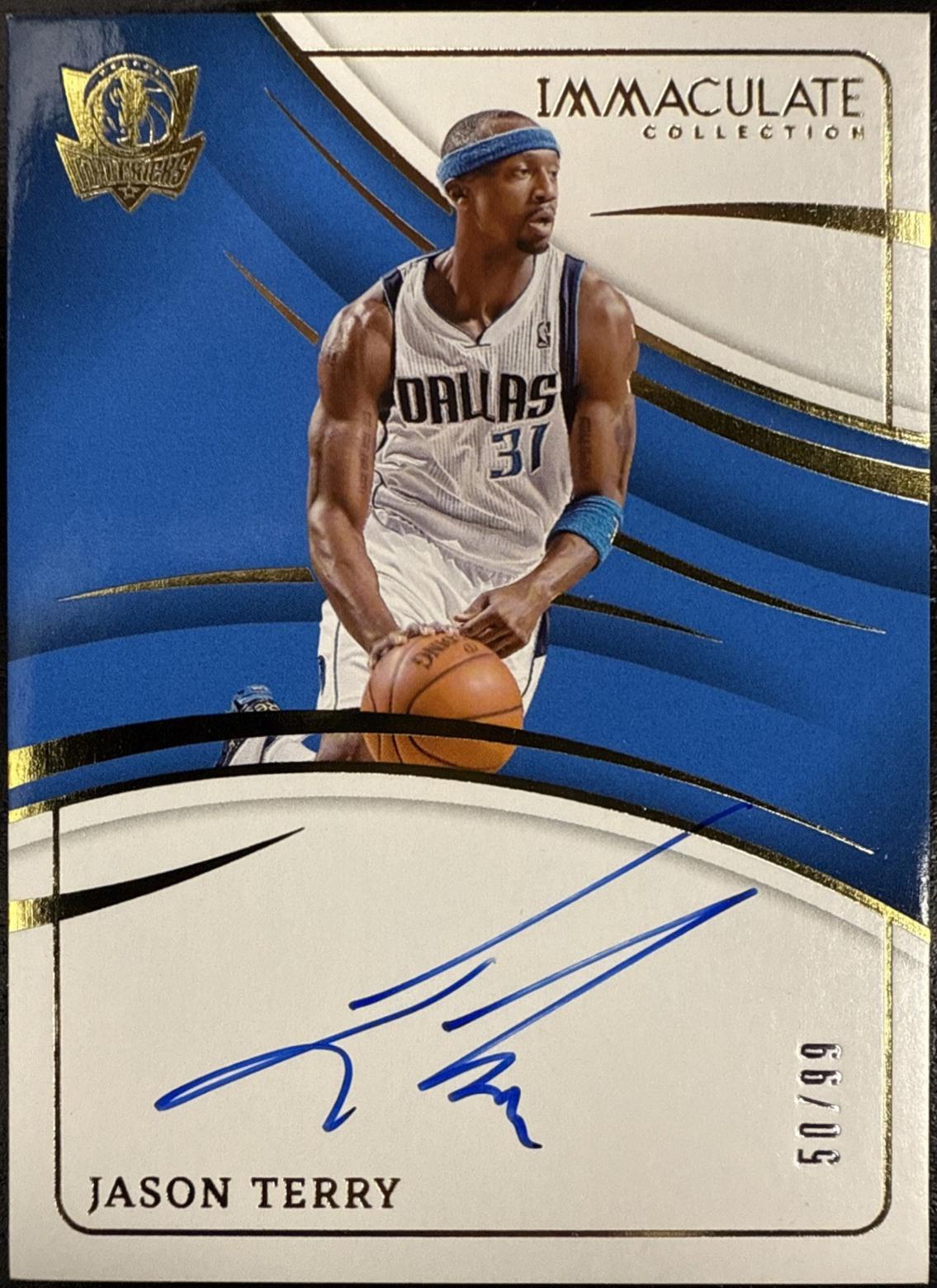 Jason Terry #3 Basketball Cards 2023 Panini Immaculate Ink