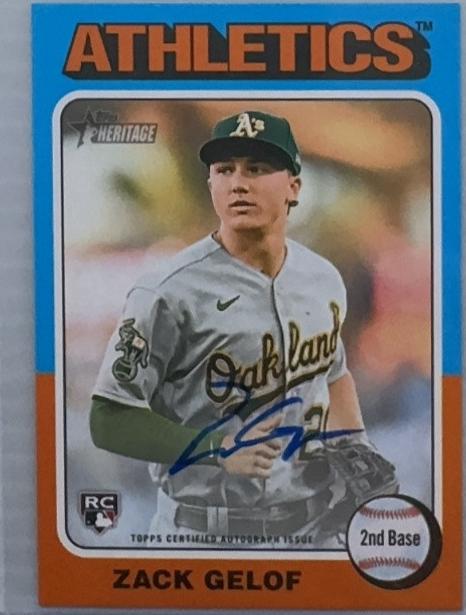 Zack Gelof #ROA-ZGE Baseball Cards 2024 Topps Heritage Mini Real One Autograph