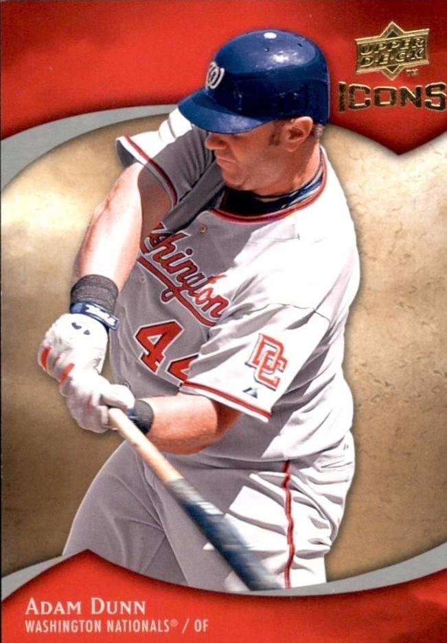 Adam Dunn #2 Baseball Cards 2009 Upper Deck Icons
