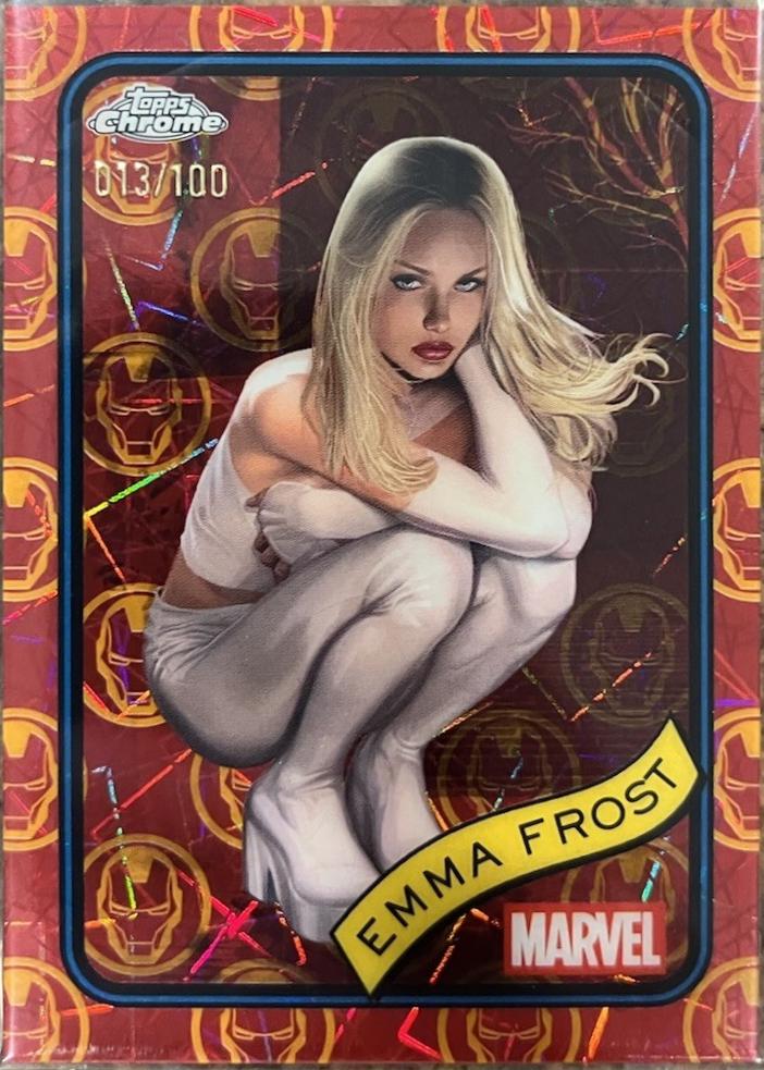 Emma Frost Iron Man Red & Gold Lazer Refractor
