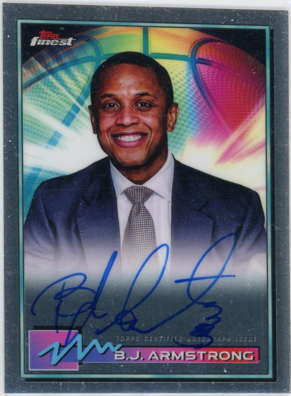 B.J. Armstrong #FA-BA Basketball Cards 2021 Topps Finest Autographs
