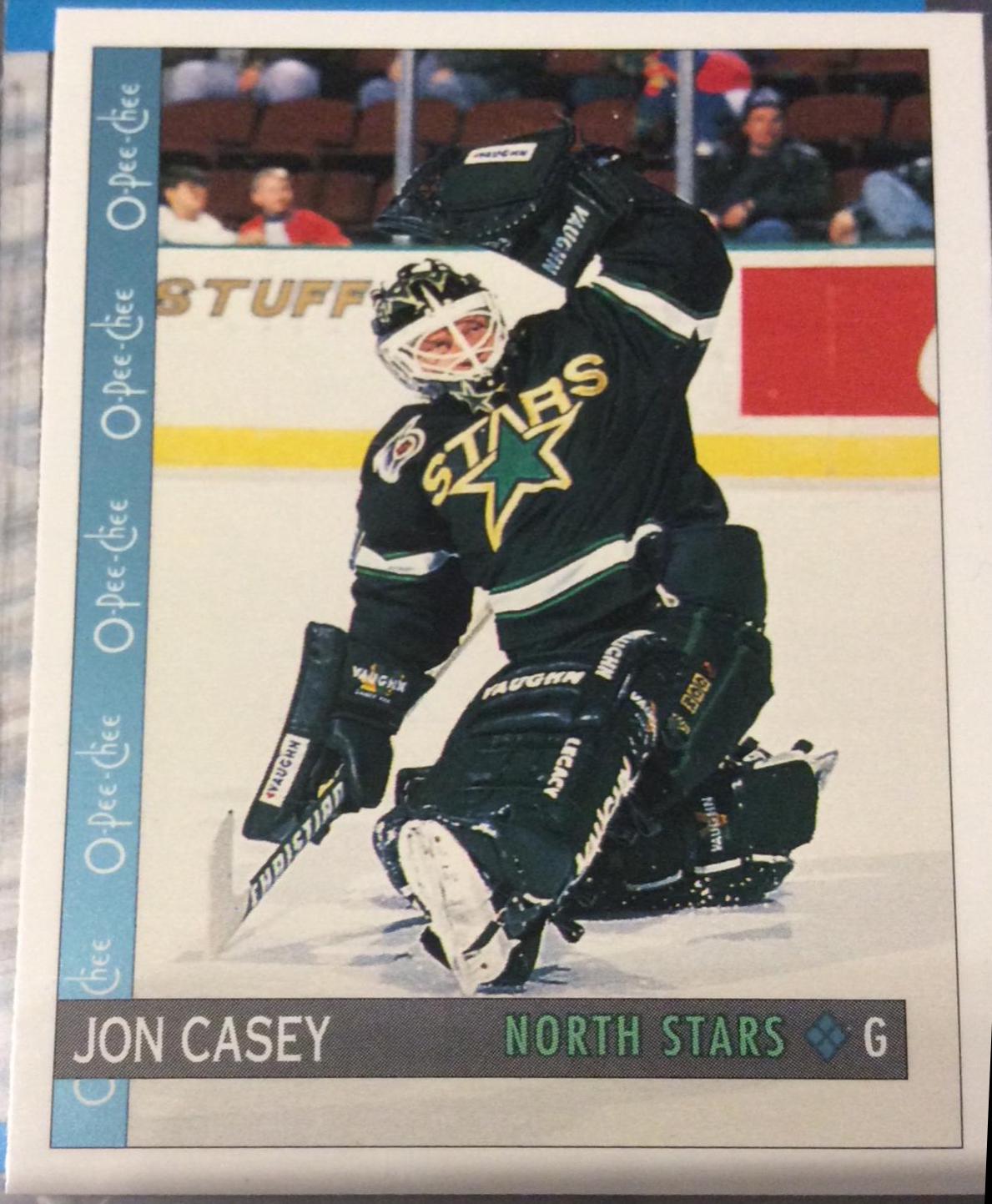 Jon Casey #16 Hockey Cards 1992 O-Pee-Chee