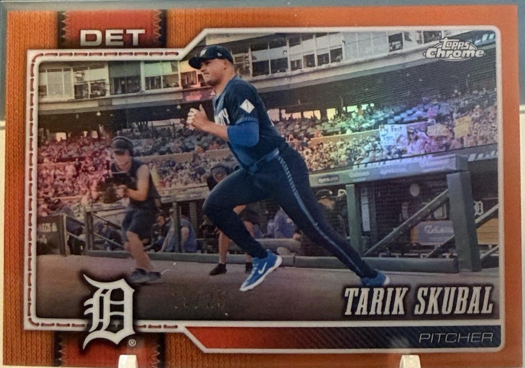 Tarik Skubal [Orange Refractor] (2026 Topps Chrome)