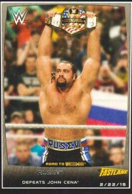 Rusev #94 Wrestling Cards 2015 Topps WWE Road to Wrestlemania