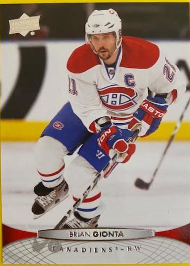Brian Gionta #103 Hockey Cards 2011 Upper Deck