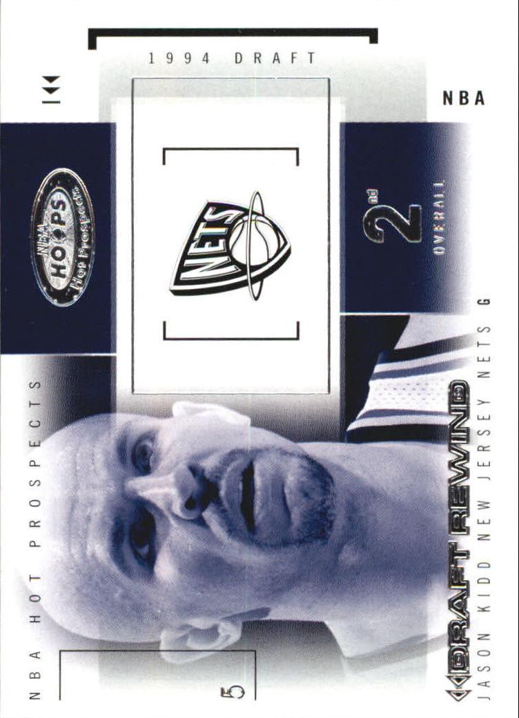 Jason Kidd #20 Basketball Cards 2004 Hoops Hot Prospects Draft Rewind