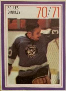 Les Binkley #30 1970 Esso Power Players Hockey