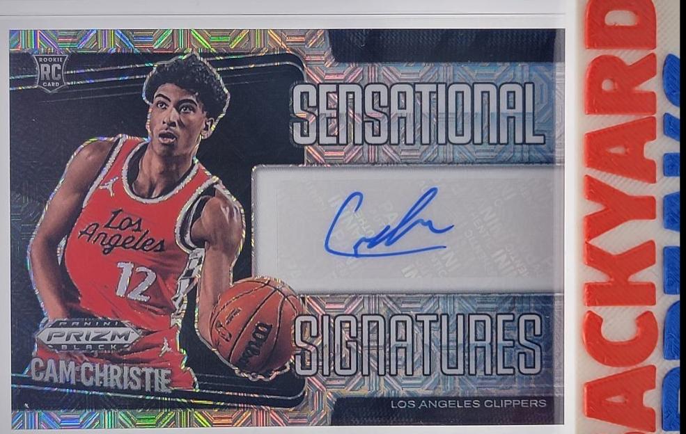 Cam Christie #33 2024 Panini Prizm Black Sensational Signature Basketball
