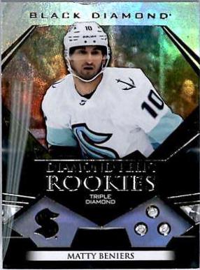 Matty Beniers #BDR-MB 2022 Upper Deck Black Diamond Hockey