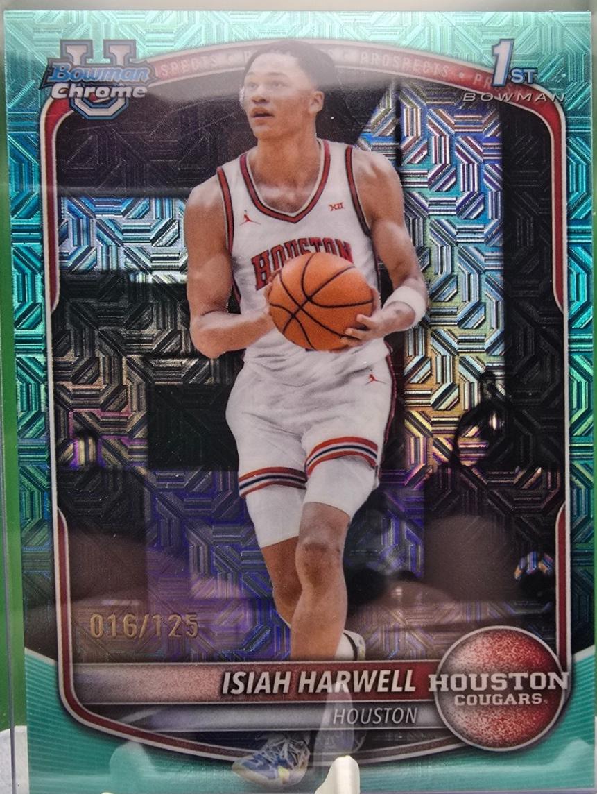 Isiah Harwell #BCP-7 2025 Bowman Mega Box Chrome Prospects Mojo Basketball