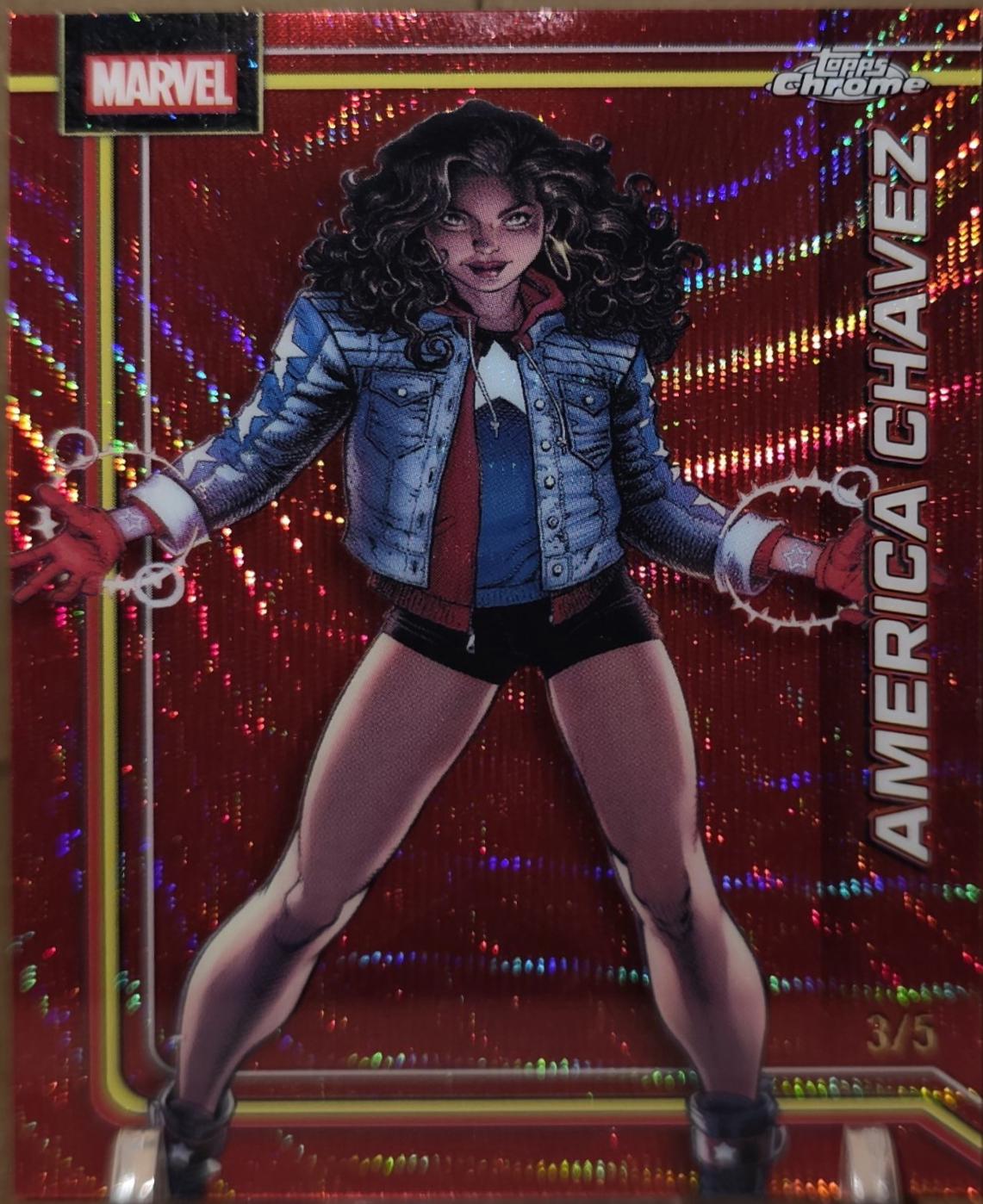 America Chavez Red Wave Refractor