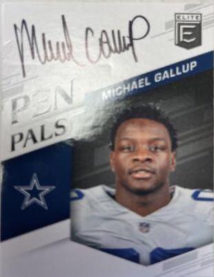 Michael Gallup Football Cards 2018 Panini Donruss Elite Pen Pals