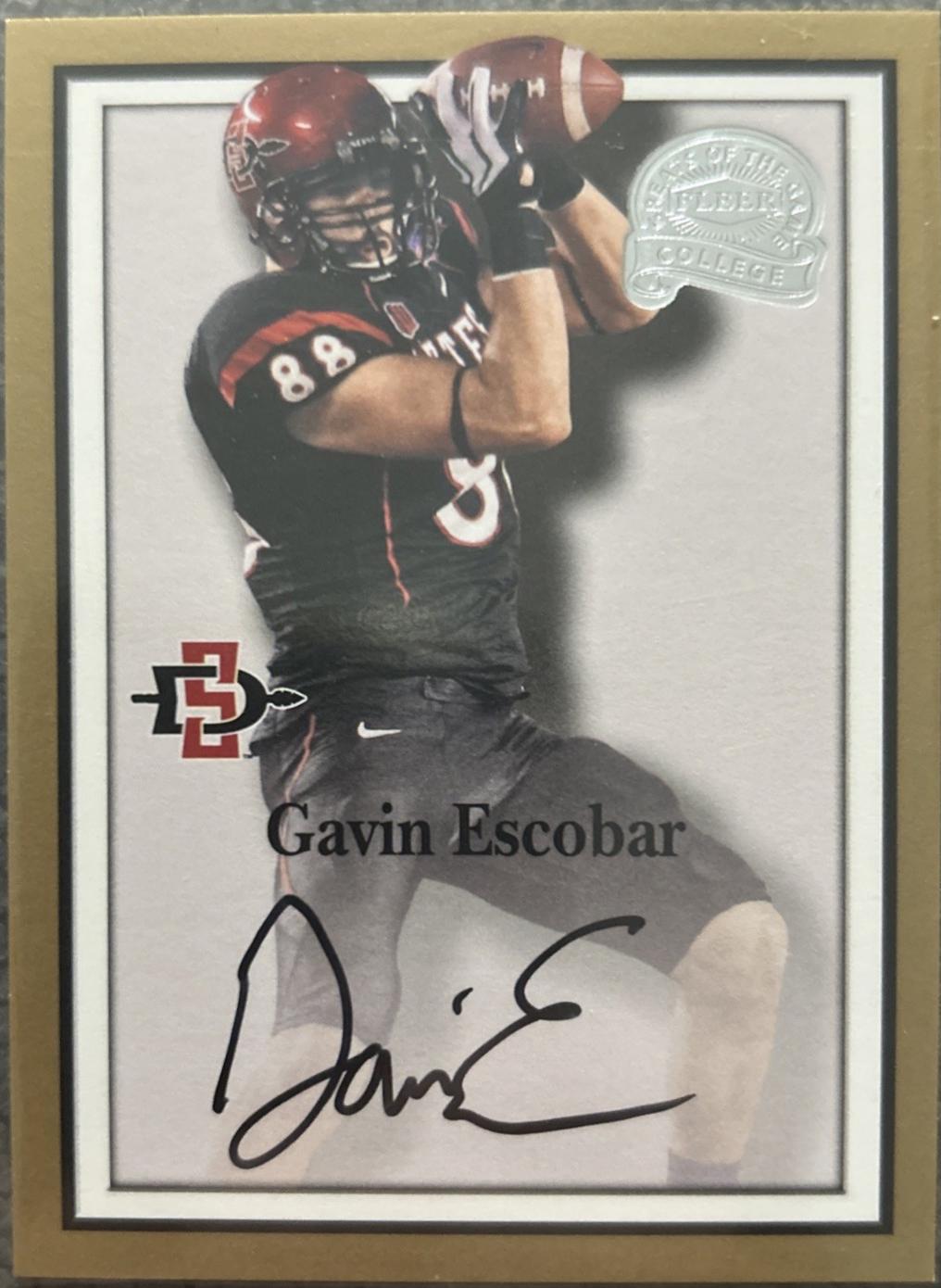 Gavin Escobar #GE-56 2013 Fleer Retro Greats Of The Game Autograph Football