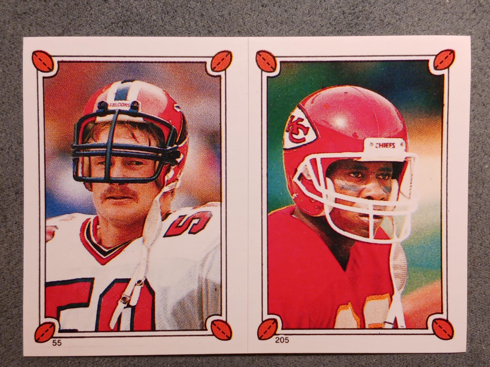 Buddy Curry, Carlos Carson Football Cards 1987 Topps Stickers