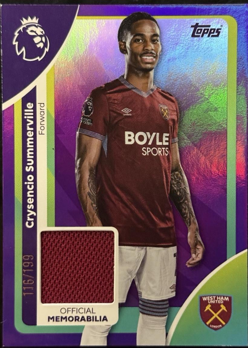 Crysencio Summerville #RE-CS 2025 Topps Premier League Relic