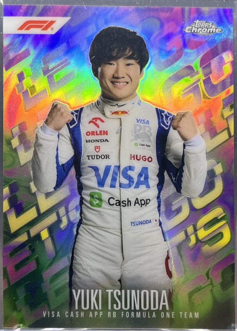 Yuki Tsunoda #LG-17 Racing Cards 2024 Topps Finest Formula 1 Let’s Go