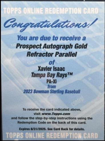 Xavier Isaac [Gold] #PA-XI