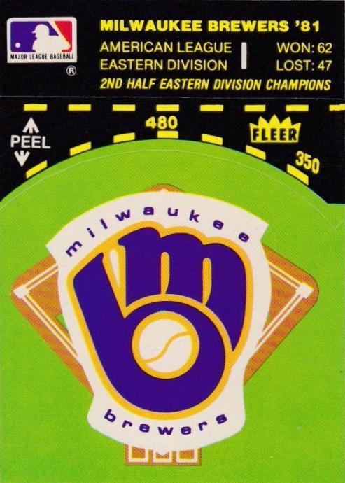 Milwaukee Brewers #NNA 1982 Fleer Team Logo Stickers Baseball