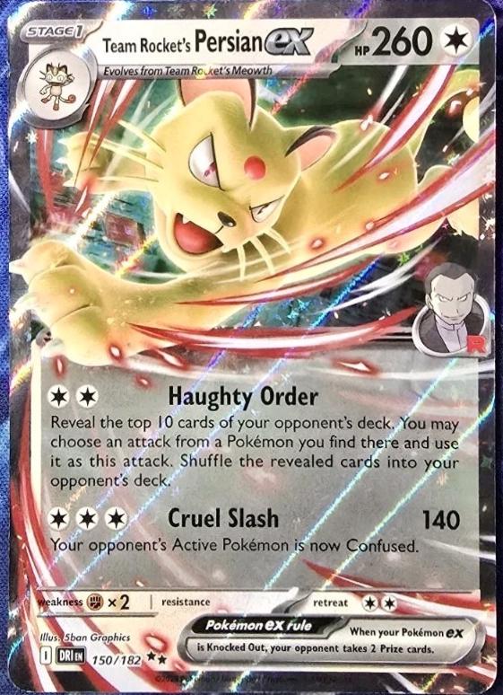 Team Rocket's Persian Ex #150 Pokemon Destined Rivals