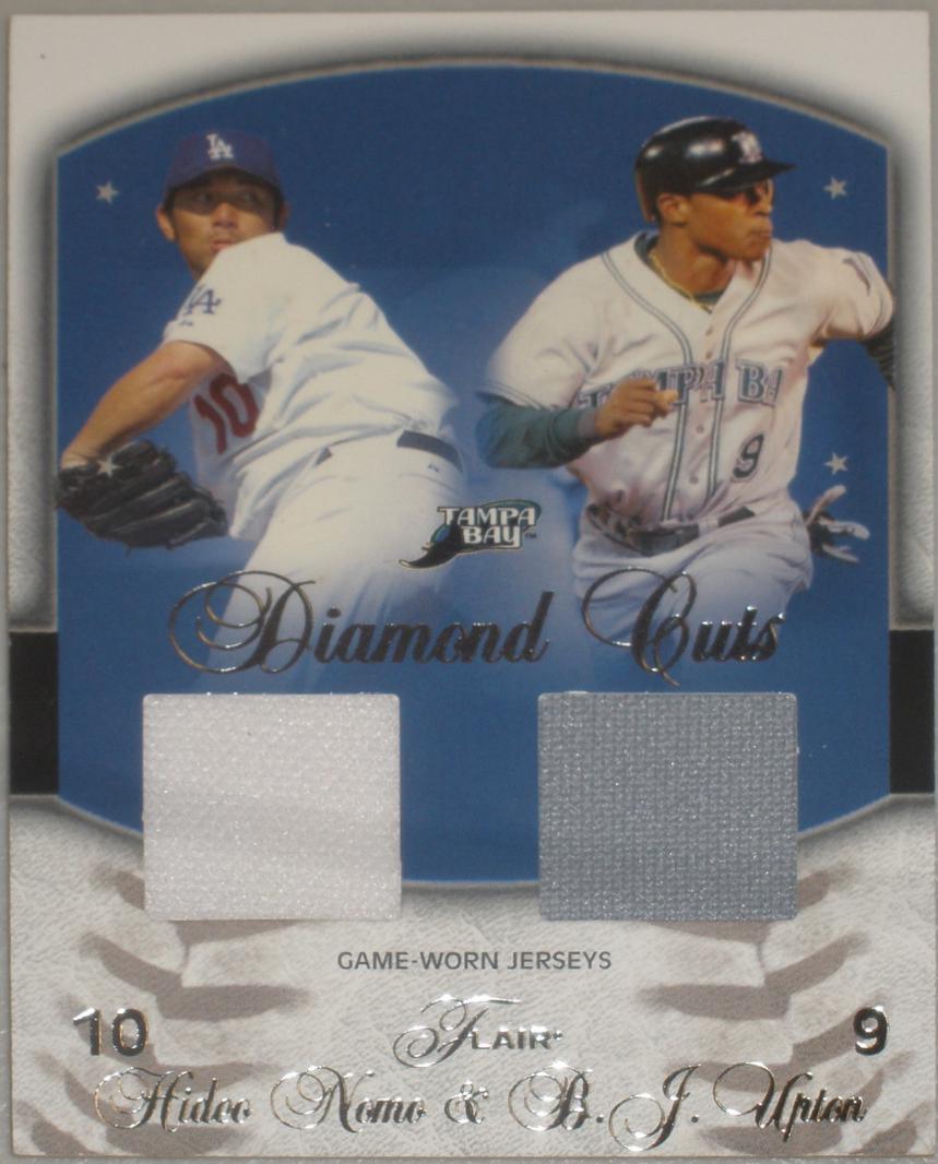 Hideo Nomo / B.J. Upton #DC-NU Baseball Cards 2005 Flair Diamond Cuts Dual Jersey