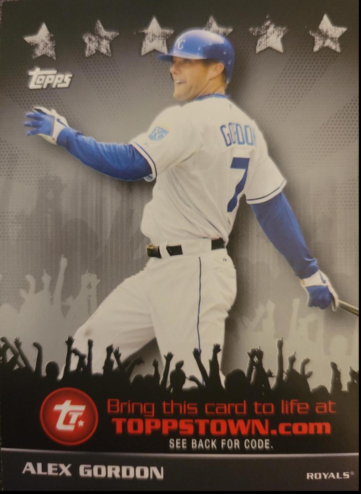 Alex Gordon #TTT8 Baseball Cards 2009 Topps Toppstown