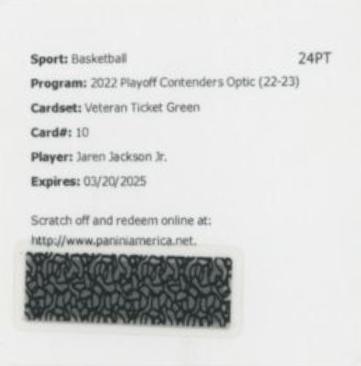 Jaren Jackson Jr. [Green] #10
