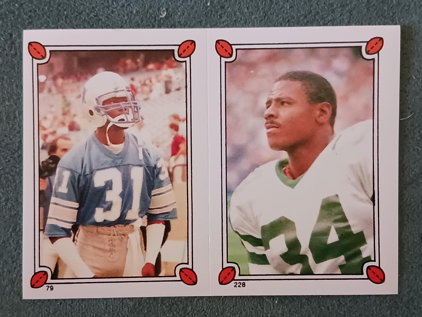 Devon Mitchell, Johnny Hector Football Cards 1987 Topps Stickers