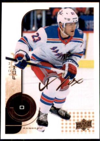Adam Fox #12 Hockey Cards 2022 Upper Deck MVP 20th Anniversary