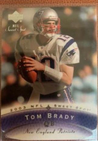 Tom Brady #12 Football Cards 2003 Upper Deck Sweet Spot