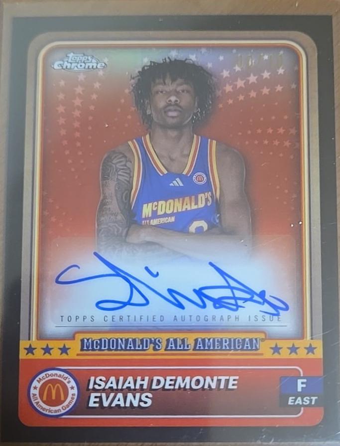 Isaiah Demonte Evans [Black Head Shot Autograph Refractor] #77