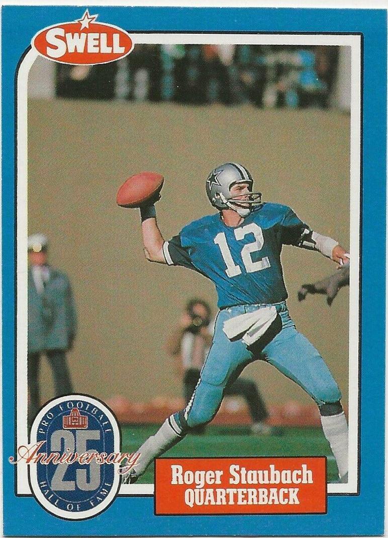 Roger Staubach #5 Football Cards 1988 Swell Greats