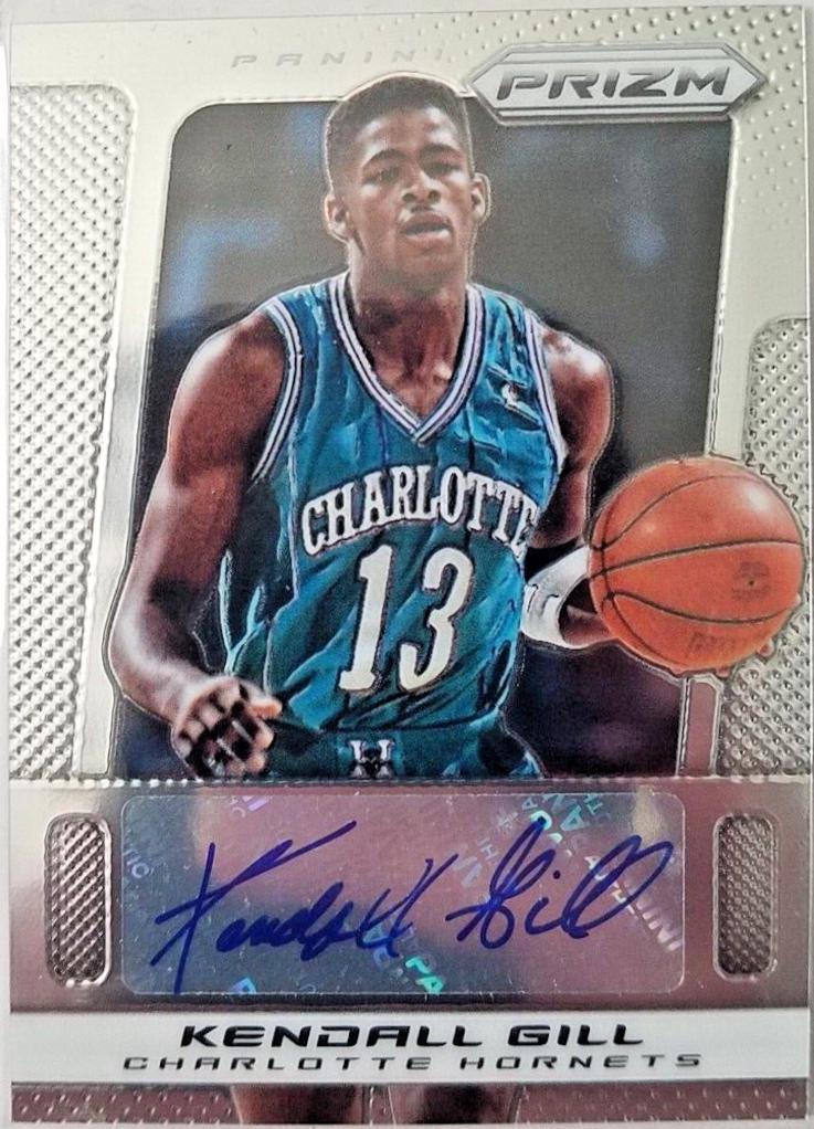 Kendall Gill #125 Basketball Cards 2013 Panini Prizm Autograph