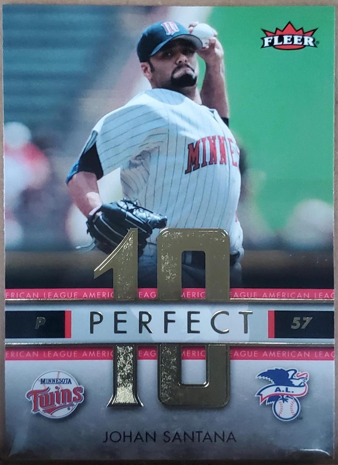 Johan Santana #PA-JS Baseball Cards 2007 Fleer Perfect 10 American League