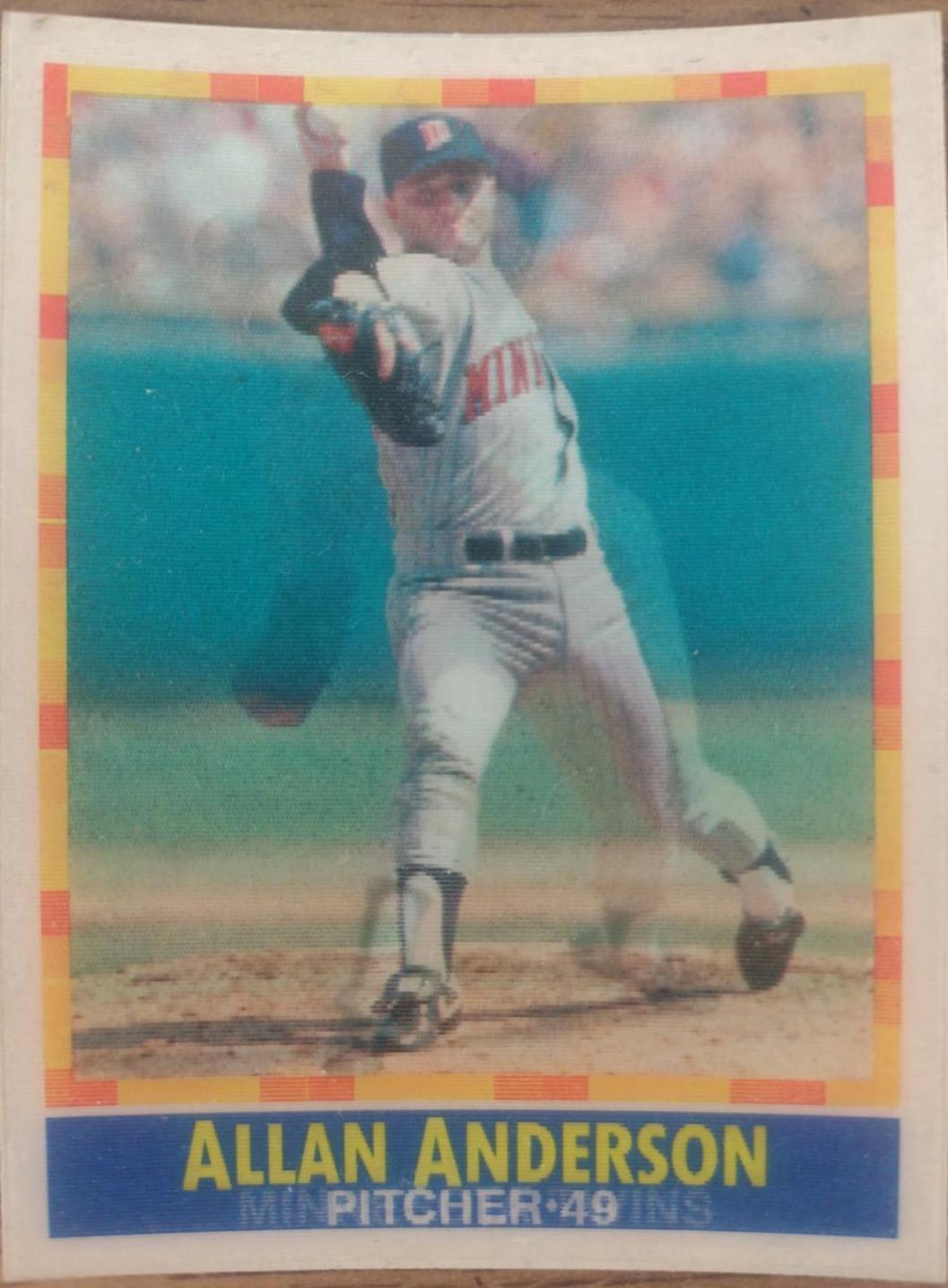 Allen Anderson #59 Baseball Cards 1990 Sportflics