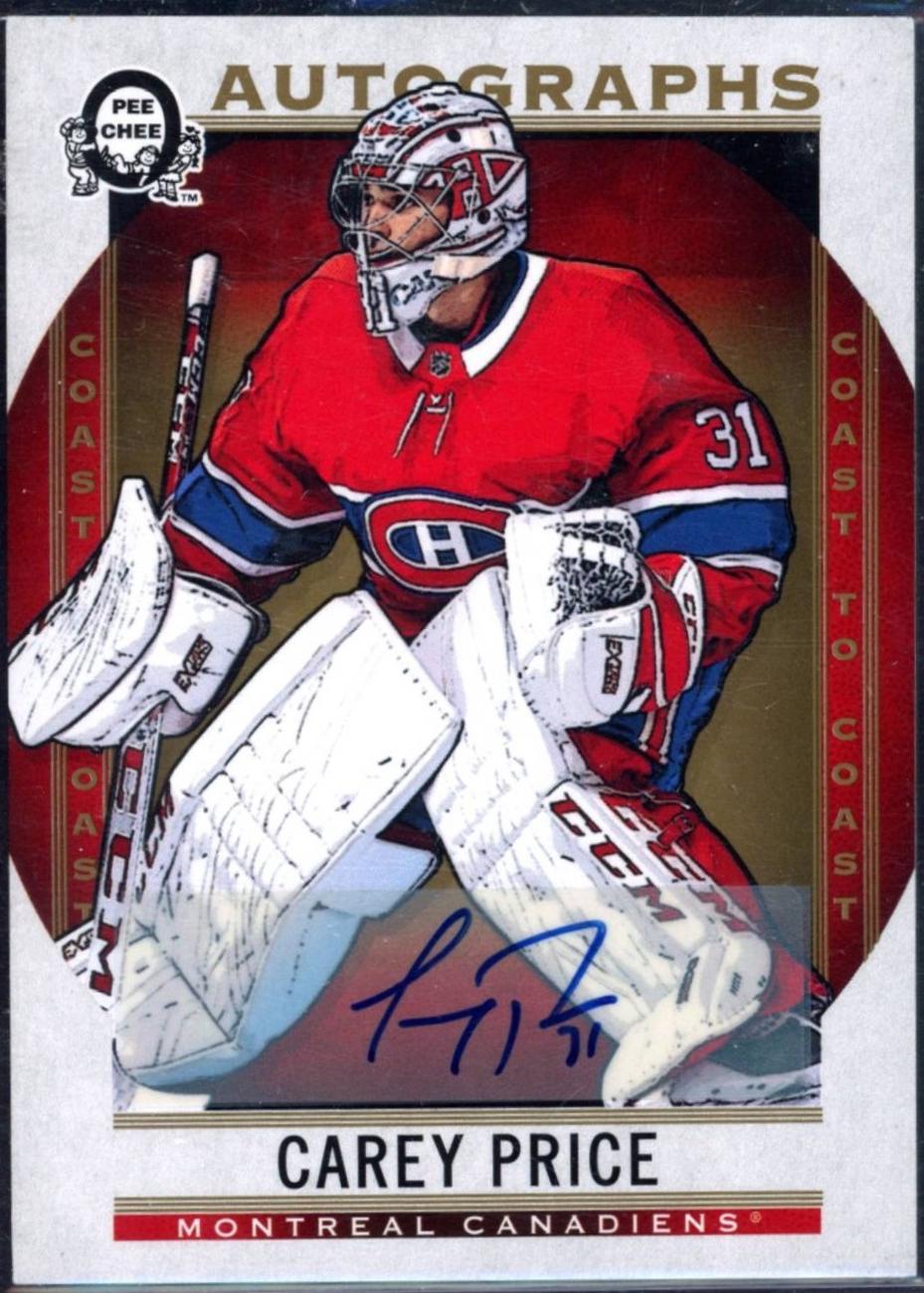 Carey Price #110 2018 O Pee Chee Coast To Coast Autographs Hockey
