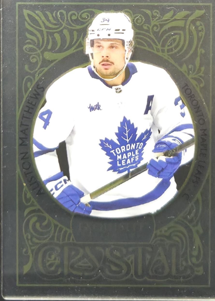 Auston Matthews #EC-24 2024-25 Upper Deck Ice Hockey Exquisite Collection Crystal