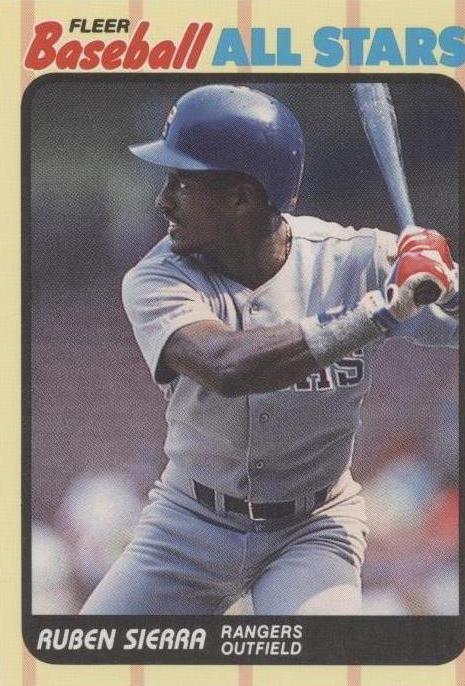 Ruben Sierra #37 1988 Fleer Baseball All Stars