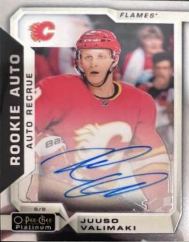 Juuso Valimaki #R-JV Hockey Cards 2021 O-Pee-Chee Platinum 2018 Update Rookie Autograph