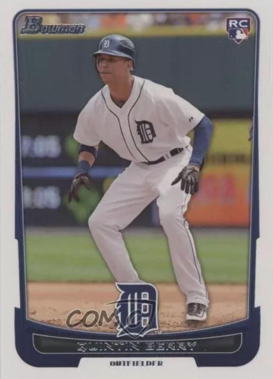 Quintin Berry #16 Baseball Cards 2012 Bowman Draft