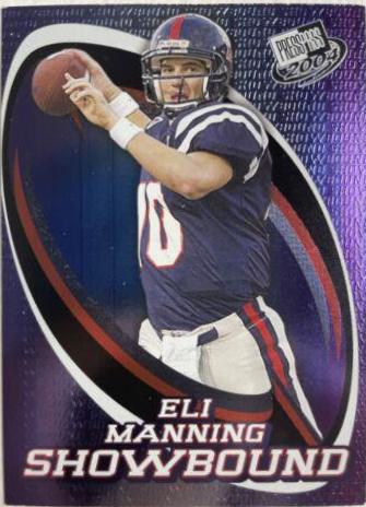 Eli Manning #3 Football Cards 2004 Press Pass Showbound