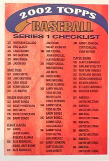 Checklist Series 1