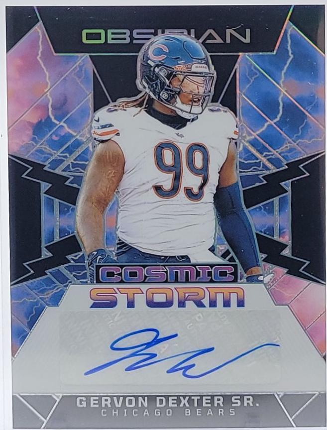 Gervon Dexter Sr. #CSS-GDS Football Cards 2024 Panini Obsidian Cosmic Storm Signature