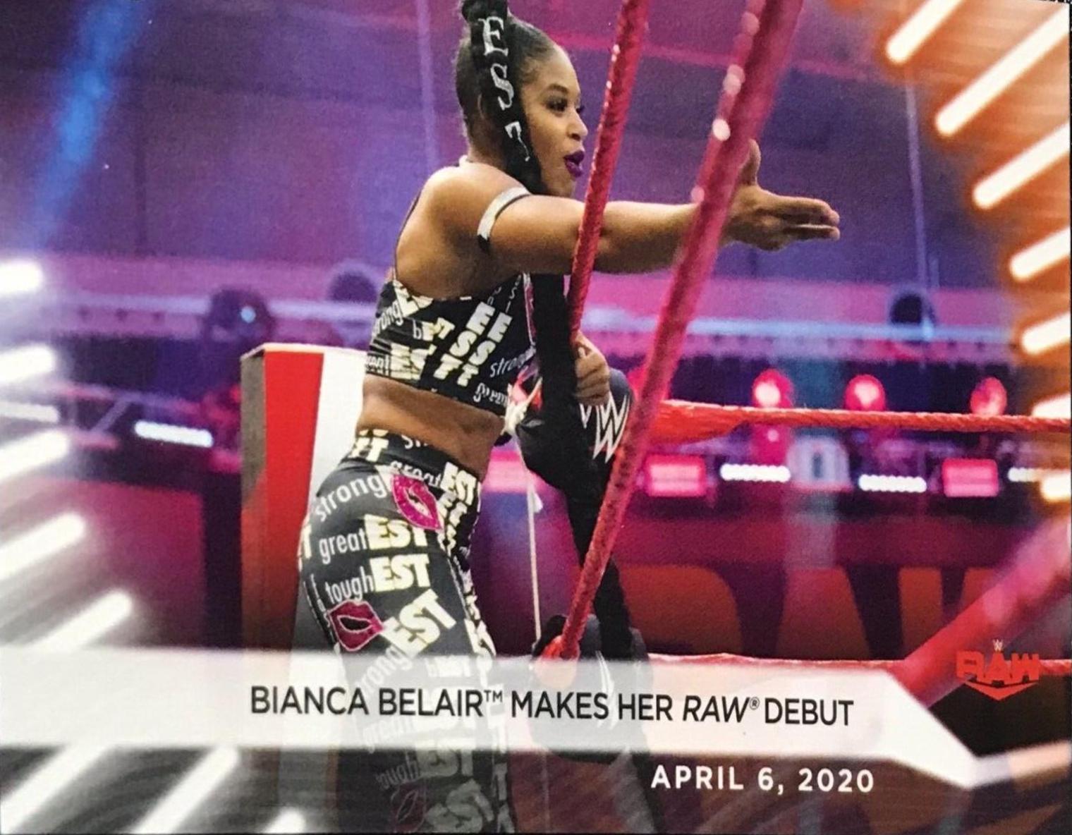 Bianca Belair Makes Her Raw Debut #1 Wrestling Cards 2021 Topps WWE Women's Division