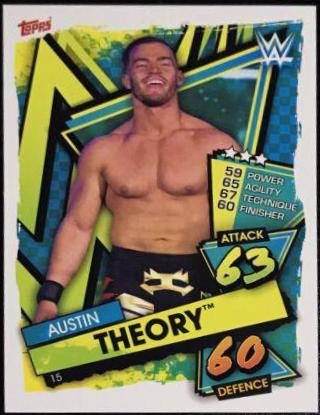 Austin Theory #15 Wrestling Cards 2021 Topps Slam Attax WWE