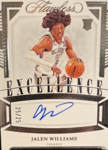 Jalen Williams #36 Basketball Cards 2022 Panini Flawless Excellence Signature