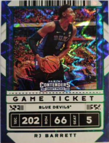 RJ Barrett #12 Basketball Cards 2020 Panini Contenders Draft Picks
