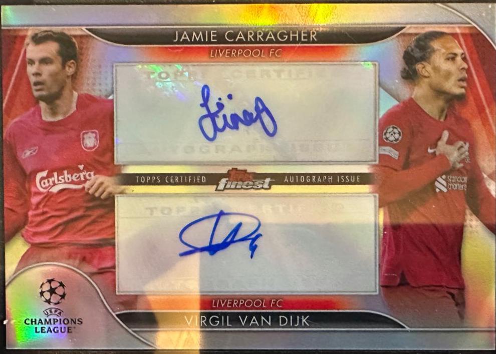 Carragher / Van Dijk #DA-CV 2022 Topps Liverpool Soccer