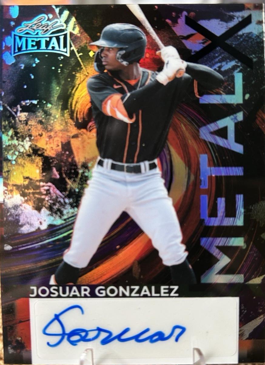 Josuar Gonzalez #MX-JG1 2026 Leaf Metal X Autograph Baseball