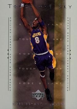 Kobe Bryant #T1 Basketball Cards 2000 Upper Deck Game Jersey Touch the Sky