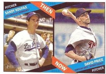 Sandy Koufax / David Price #TN-7 Baseball Cards 2015 Topps Heritage Then and Now